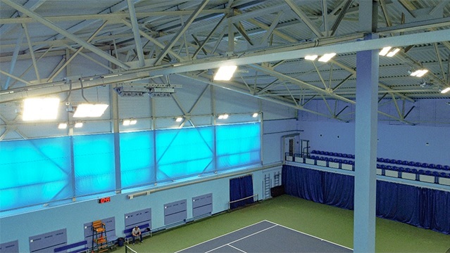 Новое освещение в Теннисной академии «Подольск»